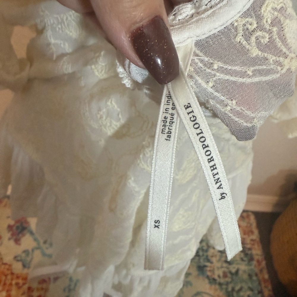 Anthropologie White Lace Swim Cover-Up - Picture 5 of 8